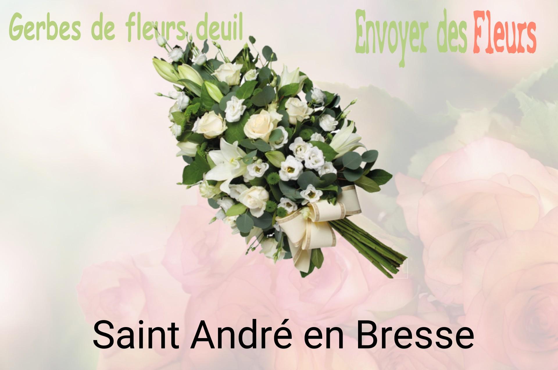 Gerbe de fleurs de deuil livrée à Saint-André-en-Bresse